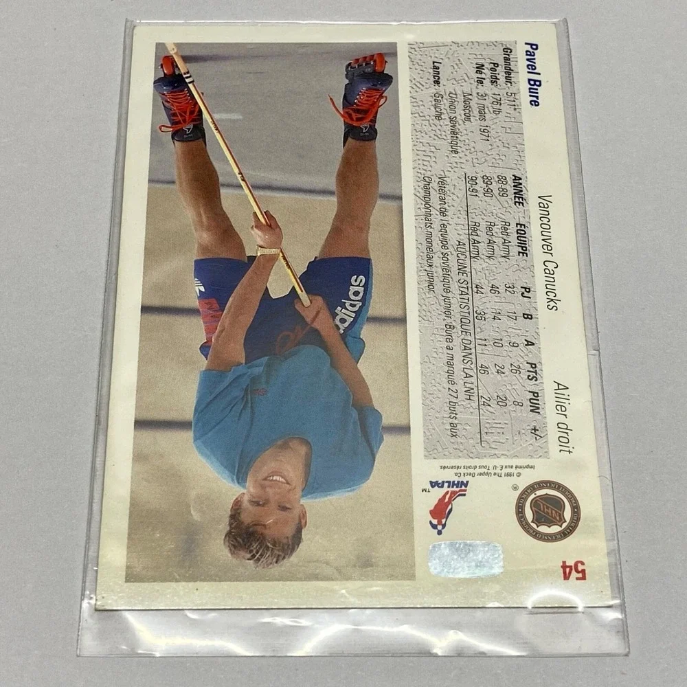 1991-92 Upper Deck Pavel Bure (RC) Vancouver Canucks NHL Hockey Rookie Card‎ #54